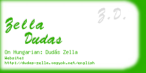 zella dudas business card